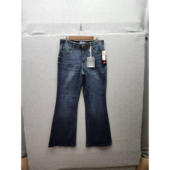 Democracy Womens High Rise Out There Flare Jeans Size 12 "Ab"Solution Lycra Deni - Picture 1 of 10